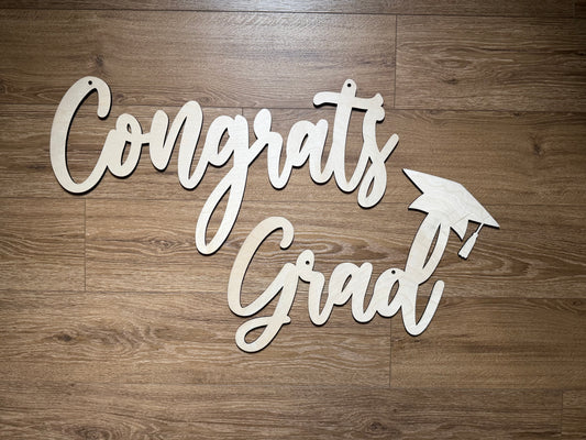 Congrats Grad Backdrop Sign