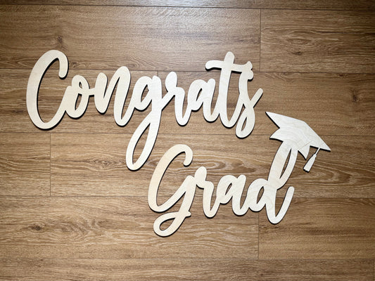 Congrats Grad Backdrop Sign