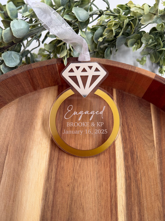 Engaged/Married Ring Ornament