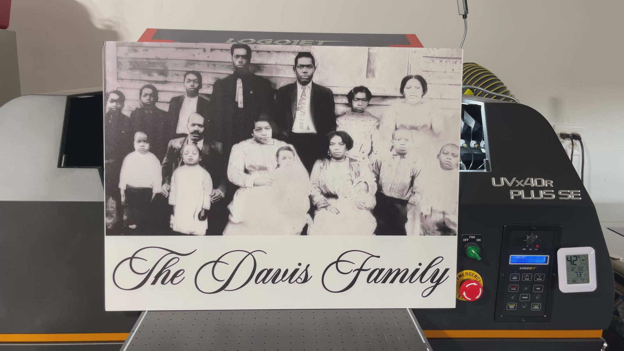 Closeup shot of a Family sign