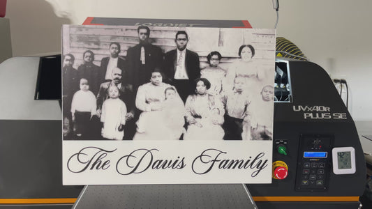 Closeup shot of a Family sign