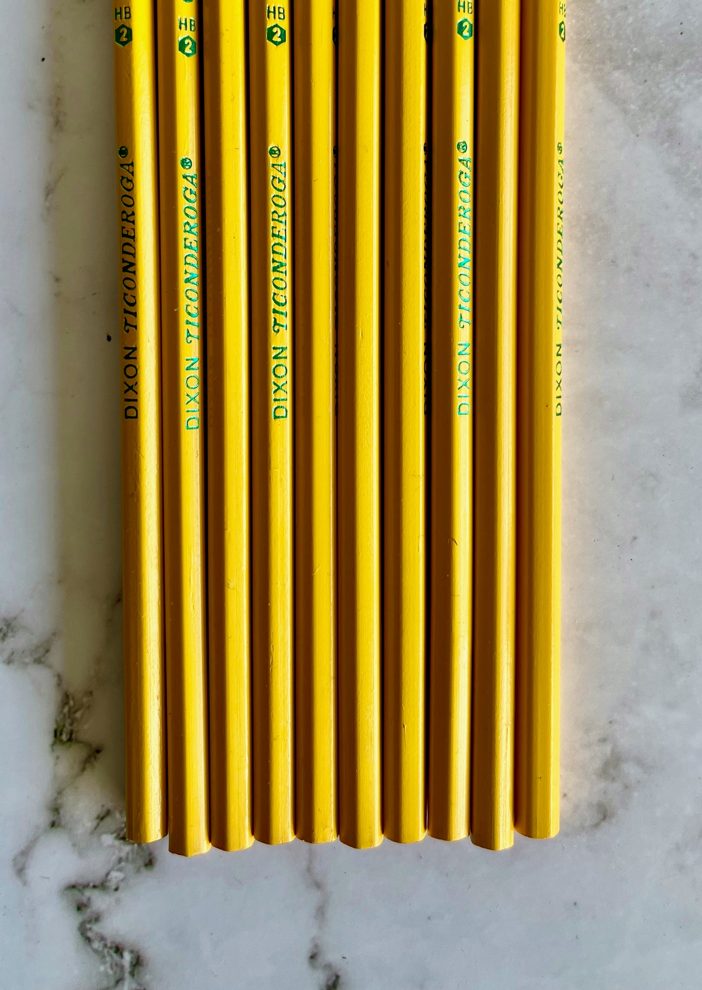Ten yellow Ticonderoga Pencils
